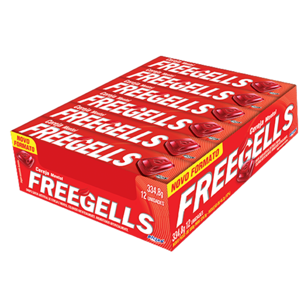 Cherry Freegells Lozenges Rolls x 12