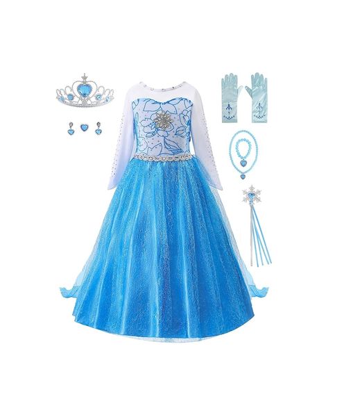 Boss Kids 10 Piece Frozen Princess Cosplay Dress Up Costume -110cm