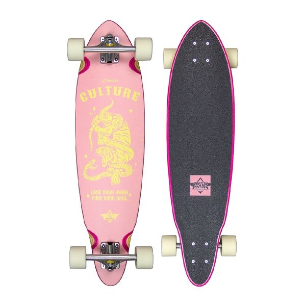 Duster Skateboard Complete / Culture Longboard / Pink Yellow / 33