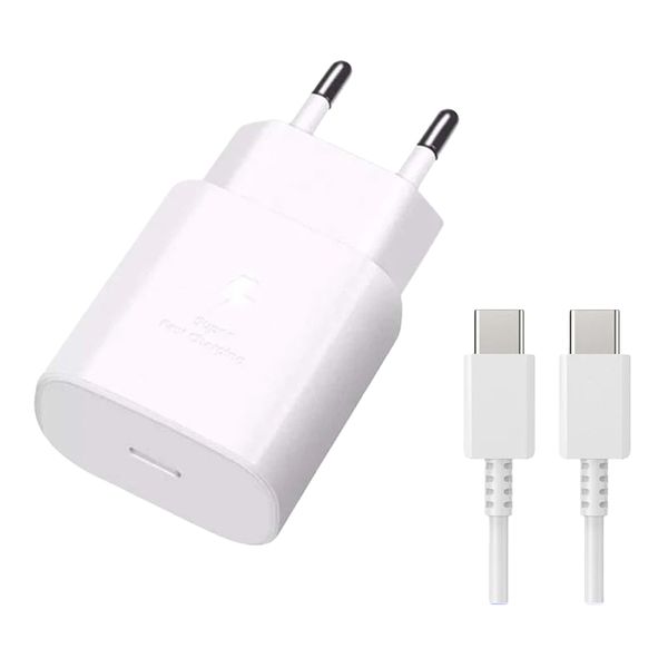 PD 18W Fast Charger with Cable Compatible with Samsung S23/S22/Note 20