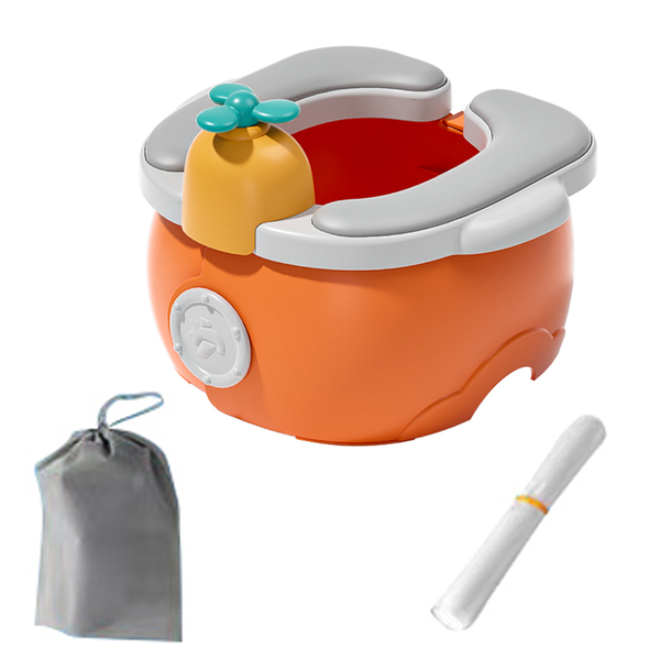 Portable Baby Potty-BPA-Free Anti-Tip Foldable w/20 Disposable+Storage Bags