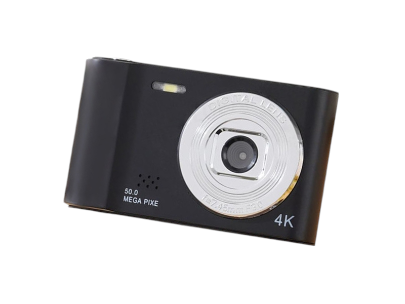 Mini Digital Camera With Built In Flash &amp; Auto Focus Technology - Black