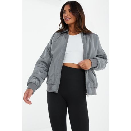 Quiz Ladies Grey Oversized Bomber Jacket Shop Today. Get it Tomorrow takealot