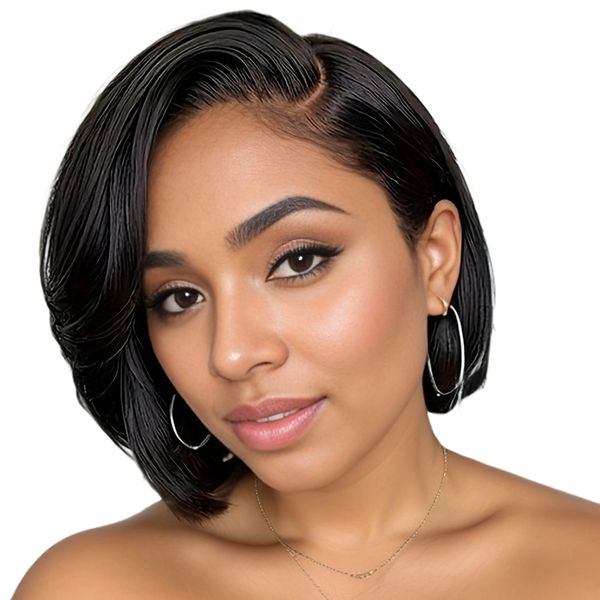 10 Inch Brazilian Pixie Cut Wig 13x4 HD Lace Front Straight Wig Glueless