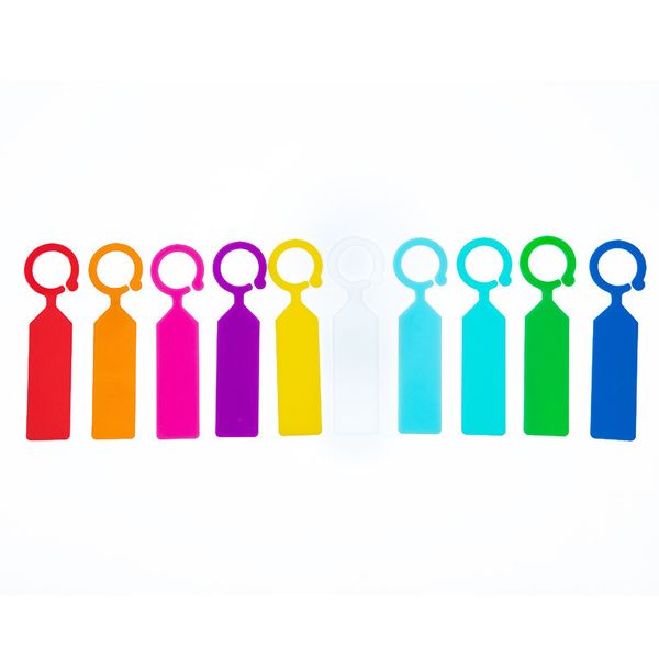 200PCS Hanging plant label color card ring sleeve with water-blocking mark