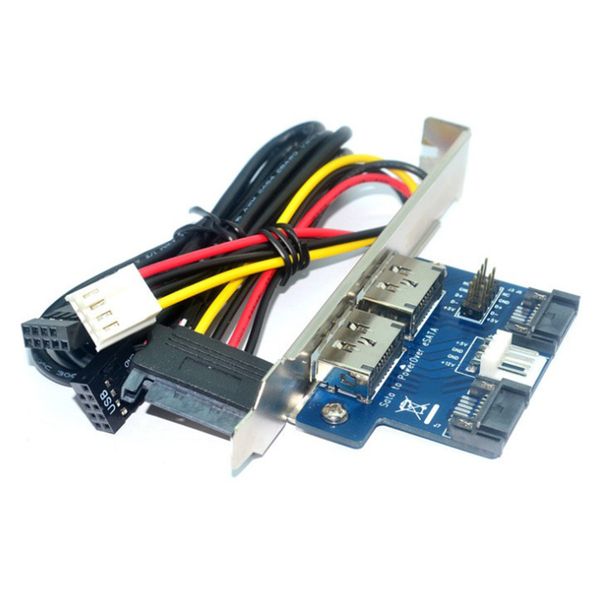 Desktop Computer Dual Port Sata To Power Esata Converter Card