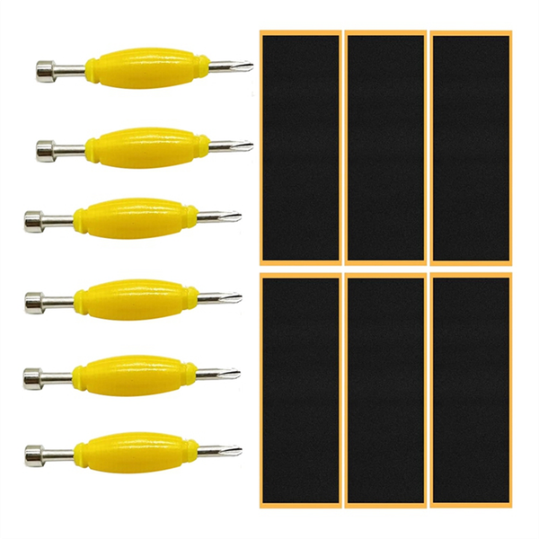 12 Pack Fingerboard Grip Tape Sticky Foam Sticker + Screwdriver Tool