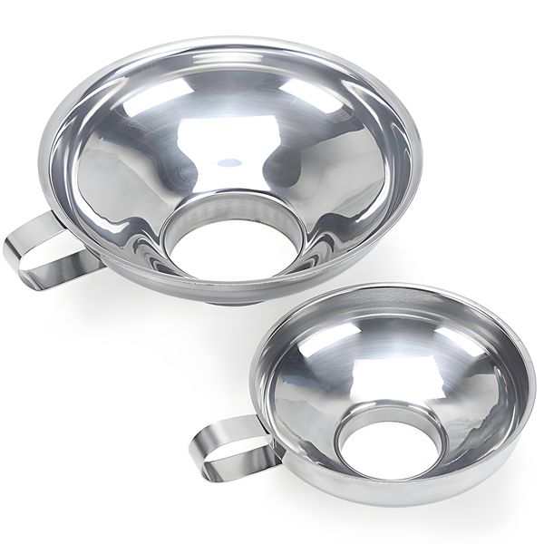 Canning Funnel Wide Mouth Funnel Set with Handle for Filling Wide Jars - 2 Piece
