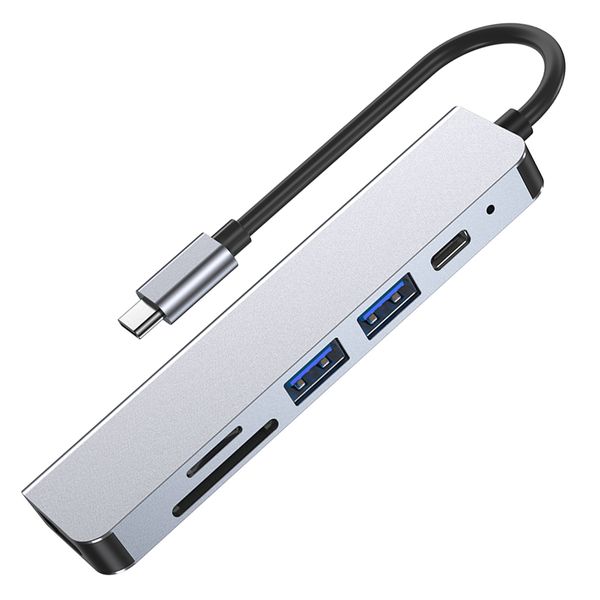 Type-C 100W PD 4K HDMI 6-in-1 USB Hub Compatible with MacBook Air Pro