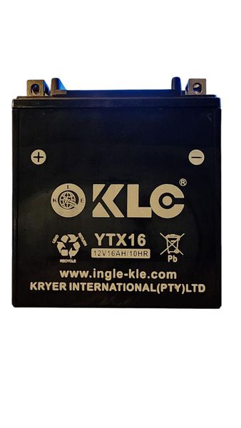 KLE YTX16 12V 16Ah / 10HR Motorcycle Battery