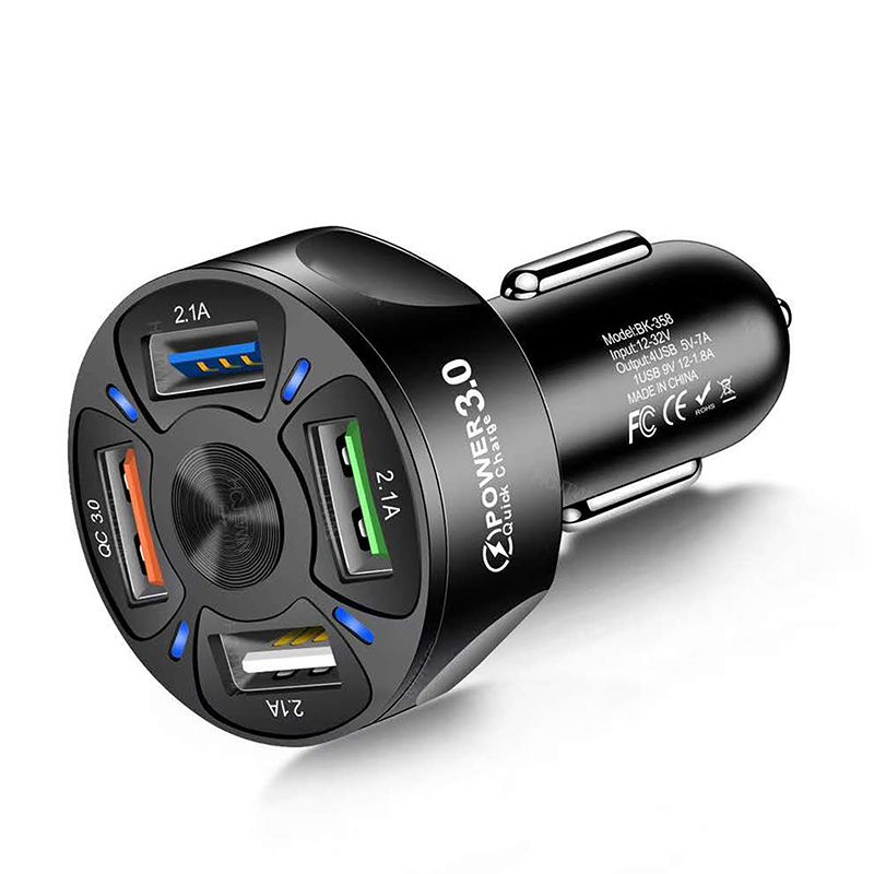 fast charging 4 port usb car charger