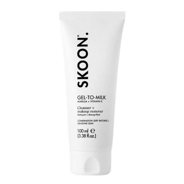 SKOON. GEL-TO-MILK Cleanser 100ml Airless Tube - With Marula &amp; Almond Oils