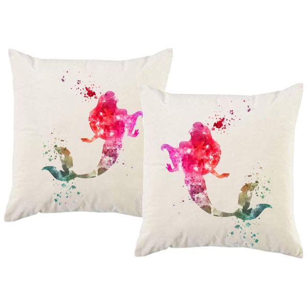 PepperSt – Scatter Cushion Cover Set – Mermaid Abstract Silhouette