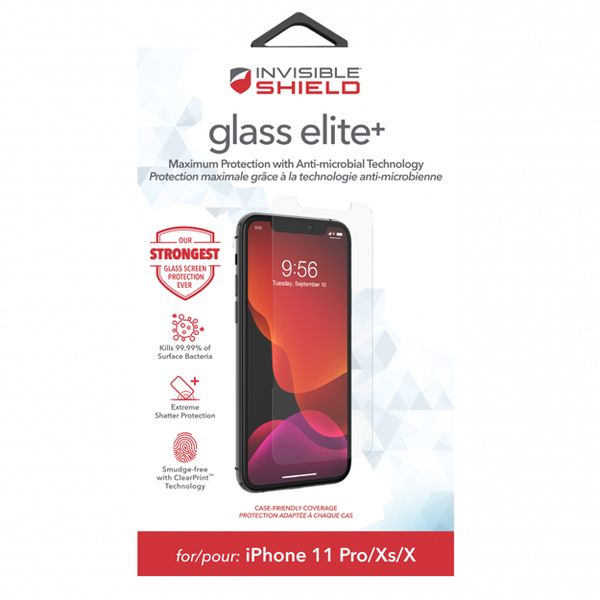 InvisibleShield Glass Elite+Tempered Glass Protector For iPhone 11 PRO/Xs/X