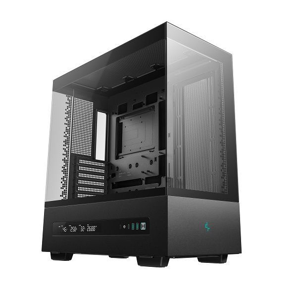 DeepCool CH690BK Digital ATX Case W/ Semi-TG+LCD+USBC+USB3.0 - Black