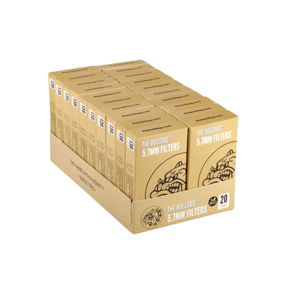 Bulk Offer - The Bulldog Eco Pop-A-Tip Filters 5.7mm - Box of 20 Packs