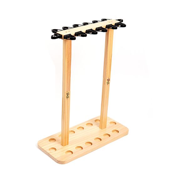 Fishing Rod Holder Wood Fishing Rod Pole Storage Rack Holder for Garage