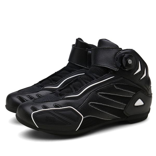 Men's Motorcycle Riding Boots, Protective Non-Slip Shoes, Biker Gear, Outdoor