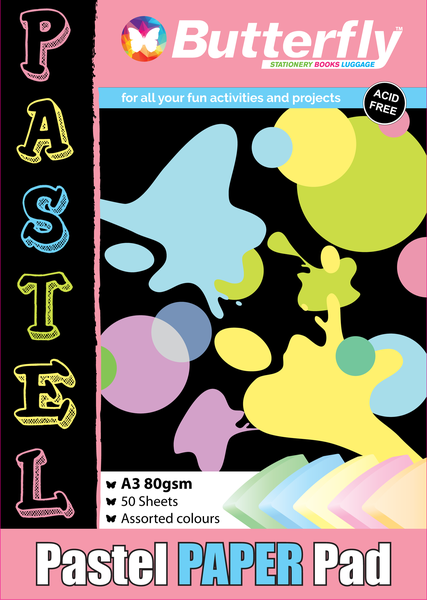 Butterfly Project Paper Pad - Pastel A3 50 Sheets