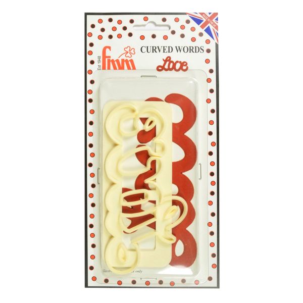 Love Curved Words Sugarpaste Sugarcraft Cutter Stencil for Cake Decoration