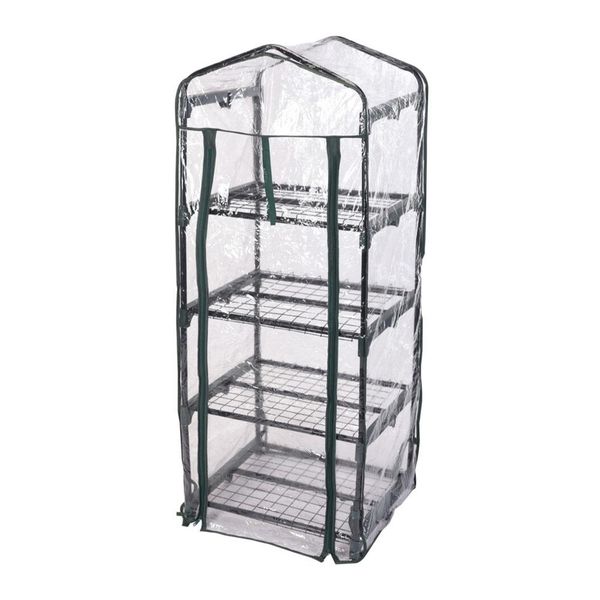 Greenhouse with 4 Shelves in Transparent Cover - 50 x 45 x 130cm