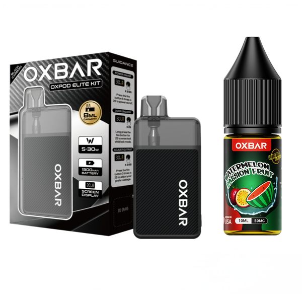 Oxbar Oxpod Elite Pod System Combo - Watermelon Passionfruit (Black Carbon)