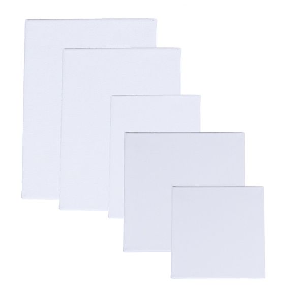 Craft White Cotton Oil Canvas Panel For Painting Projects 5 Piece - Special
