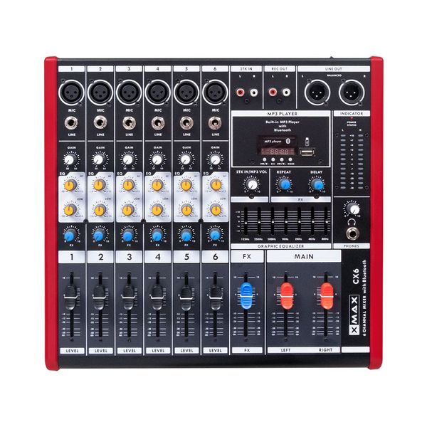Xmax Cx6 6 Mic Channel Unpowered Mixer