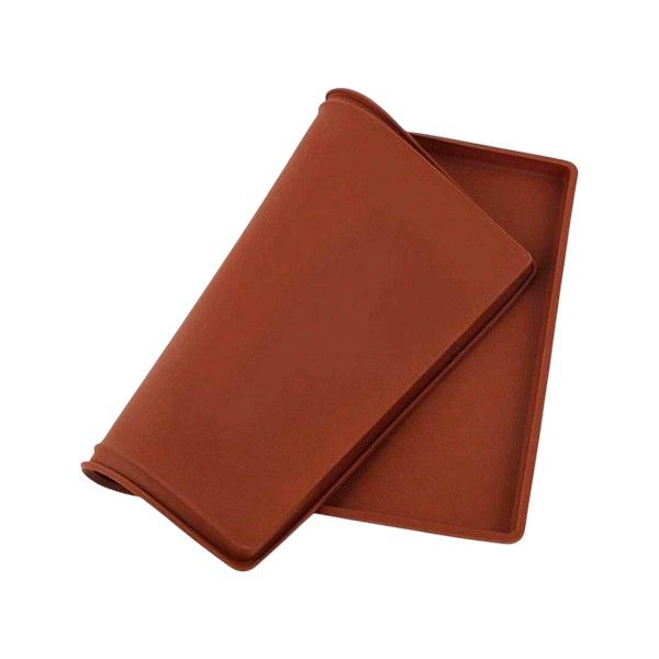 Non-Stick Silicone Baking Mat With Raised Edge Design - Chocolate