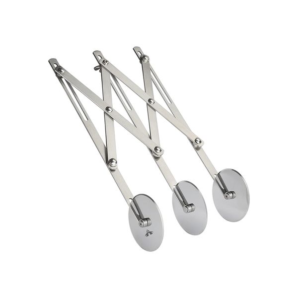 3-Wheel Pizza Cutter Stainless Steel Pastry Cutter Dough Roller Cutter
