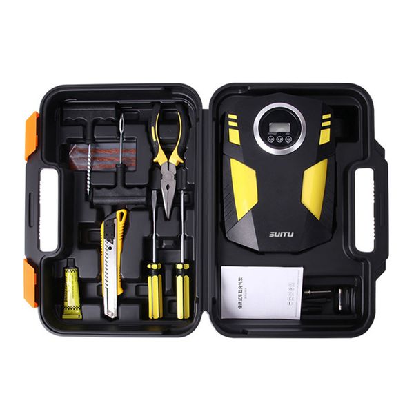 SUITU Car Tire Pump, Tyre Pressure Pump Digital Display Toolbox Model