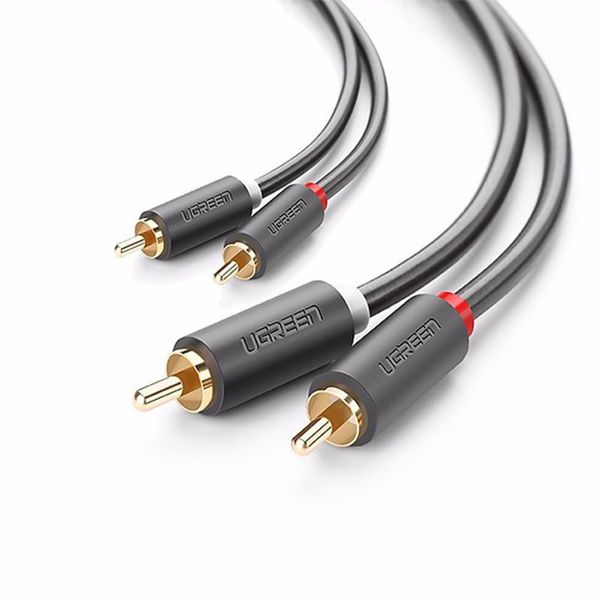 UGreen 30747 2RCA Male to Male 1m Stereo Audio Cable-GY