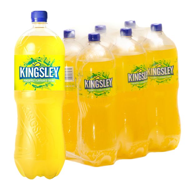 Kingsley Sparkling Soft Drink - Pineapple (6 x 2L)