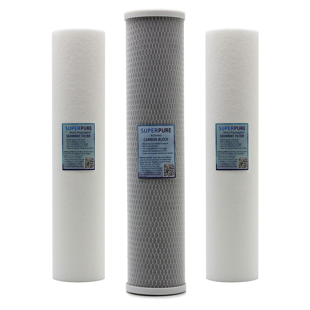 SUPERPURE 20 inch Big Blue Replacement Filter - Basic (Set of 3) | Shop ...