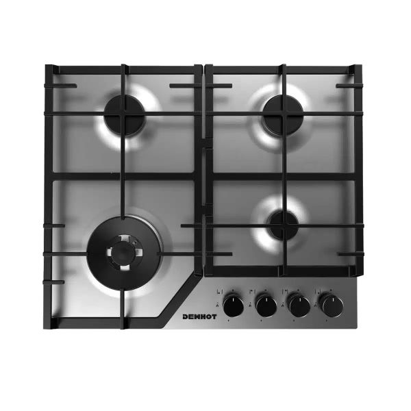 Dewhot 60cm 4 Burner Gas Hob - Stainless Steel