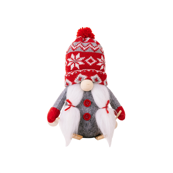 Christmas Ornament Knit Hat Sleigh Rudolph Doll Faceless Gnome Doll Christm