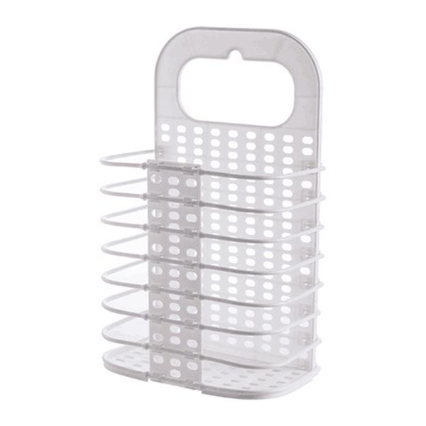 Wall-mounted Folding Clothes Laundry Basket - White