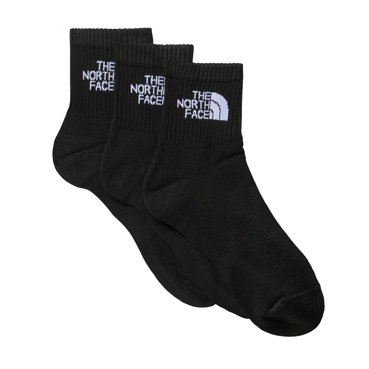 The North Face - Multi Sport Cushioned Quarter 3 Pack Sock In Black