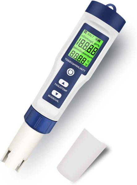 5 in 1 pH Tester for Water Digital PH Tester Pen 0.01Accuracy Water Testing