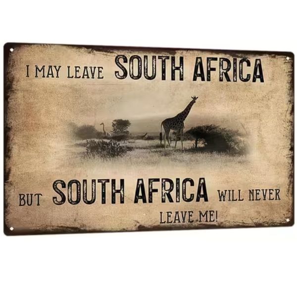 Decor South Africa Heart Quote Metal Sign Vintage Wall Art 20×30 cm