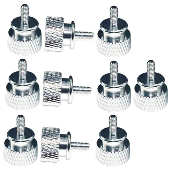 10Pcs/Lot UNC6-32 M3.5 Hand Screw for PSU Computer Case Screws Silver
