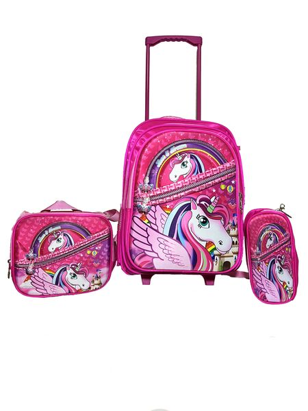 Unicorn 3-in-1 Backpack &amp; Trolley Bag Set