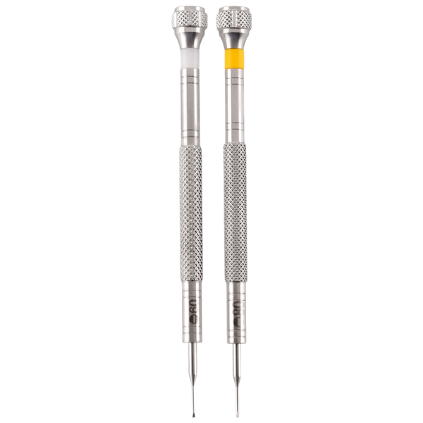 2 Pieces Lot 0.6mm,0.8mm Flat Type Watch Repair Screwdrivers Tools Set