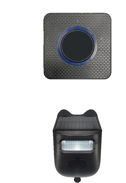 Solar-PoweredAlarm Kit With Motion Sensor, Outdoor Alarm And Receiver