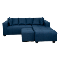 Shona 3 Seater Sofa - Right Hand - Denim Blue