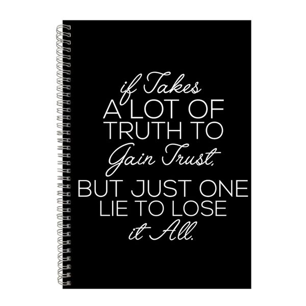 Trust A4 Notebook Spiral Lined Motivational Saying Graphic Notepad Gift 160