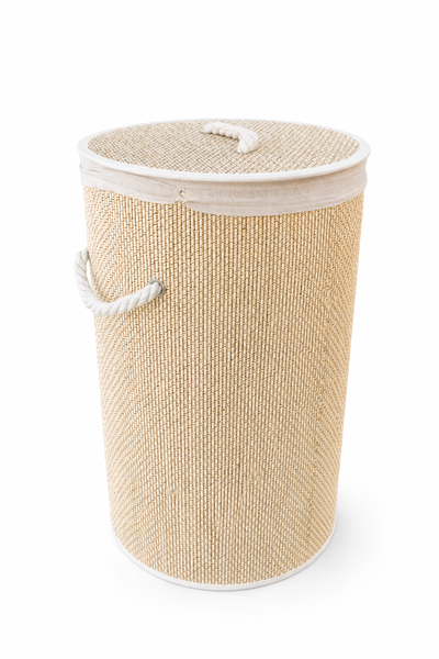 Natural Woven Laundry Basket and Hamper with Lid