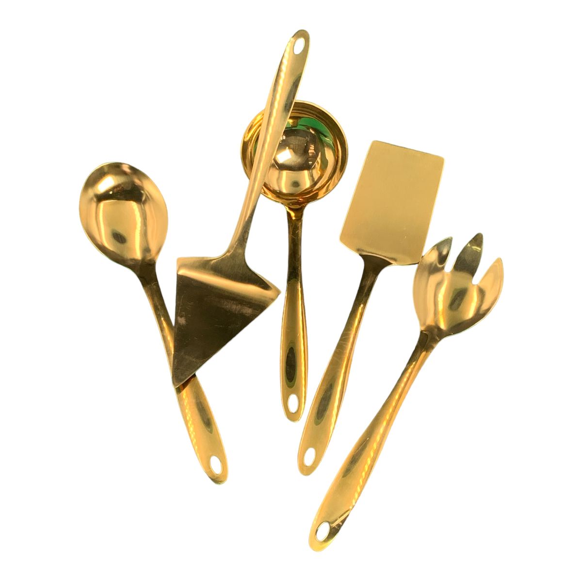 Quality & Charming Gold Stainless Steel Serving Set 5 Piece 28cm Shop