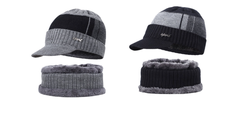Lunae - 2 X Black And Grey Winter Skully Beanie image