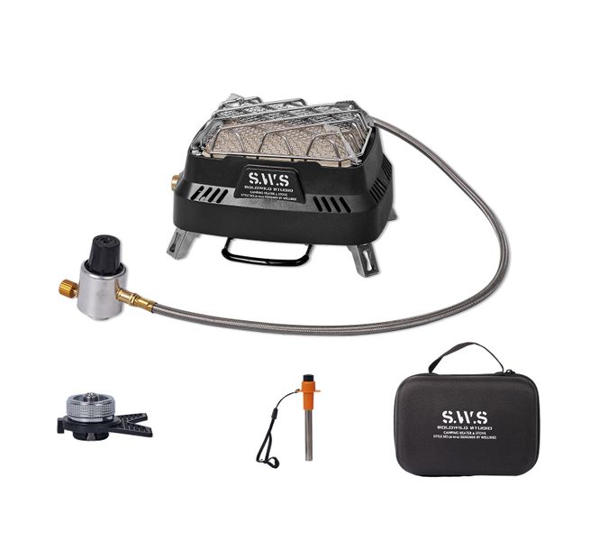 Mini Infrared Heating Stove , 2 in 1 Portable Mini Gas Heater and Cooker